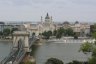 Vue sur le pont aux chaines qui relie "Buda" et "Pest" de chaque côté du Danube.