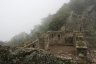 Intipunku, la porte du soleil est la dernière étape  du chemin de l'Inca avant le Machu Picchu. Il a commencé à pleuvoir...